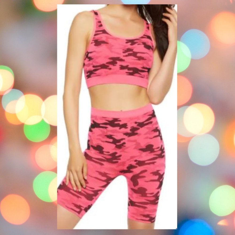 Seamless short set - Hot Pink